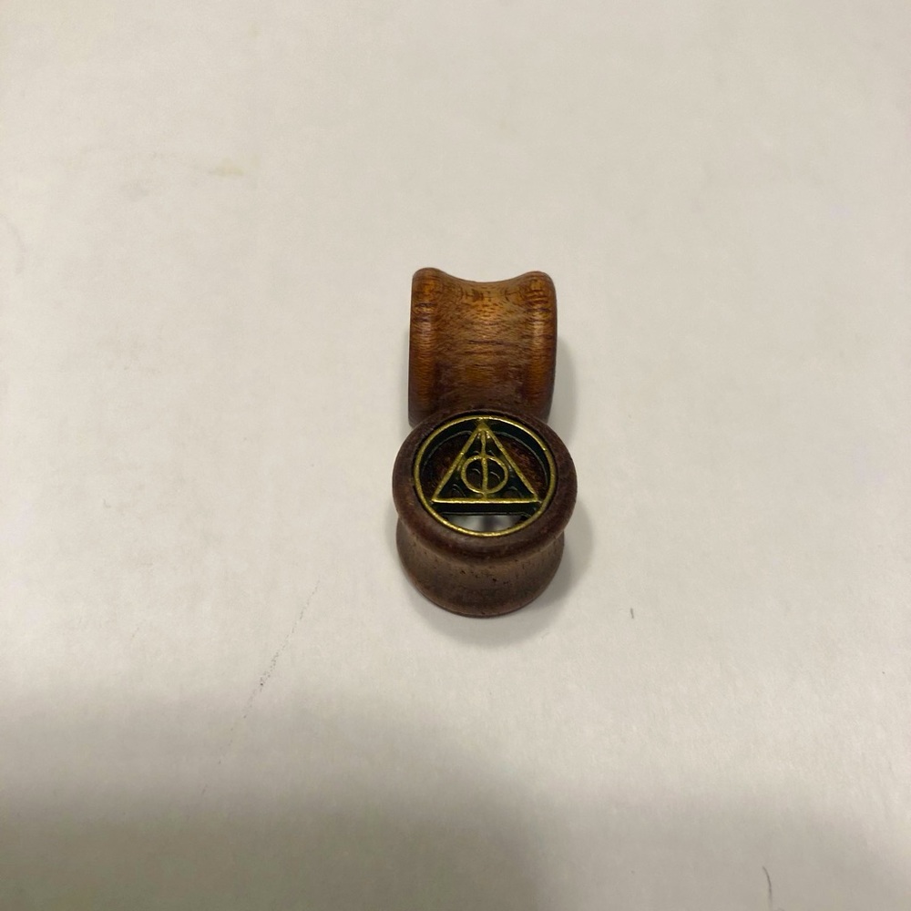 Deathly Hallows ,Ear Gauges or Earplugs 1/2 inch/12mm